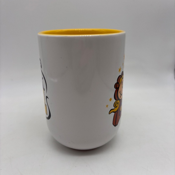 Disney Beauty and the Beast Lumiere and Cogsworth Cartoon Coffee Mug - Picture 7 of 13